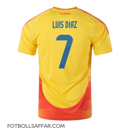 Colombia Luis Diaz #7 Hemmatröja Copa America 2024 Kortärmad